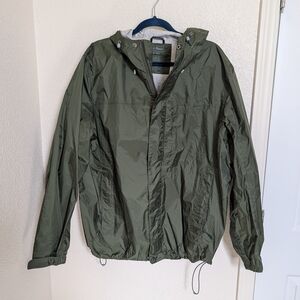 L.L.Bean Men's Trail Model Rain Jacket Green Size XL